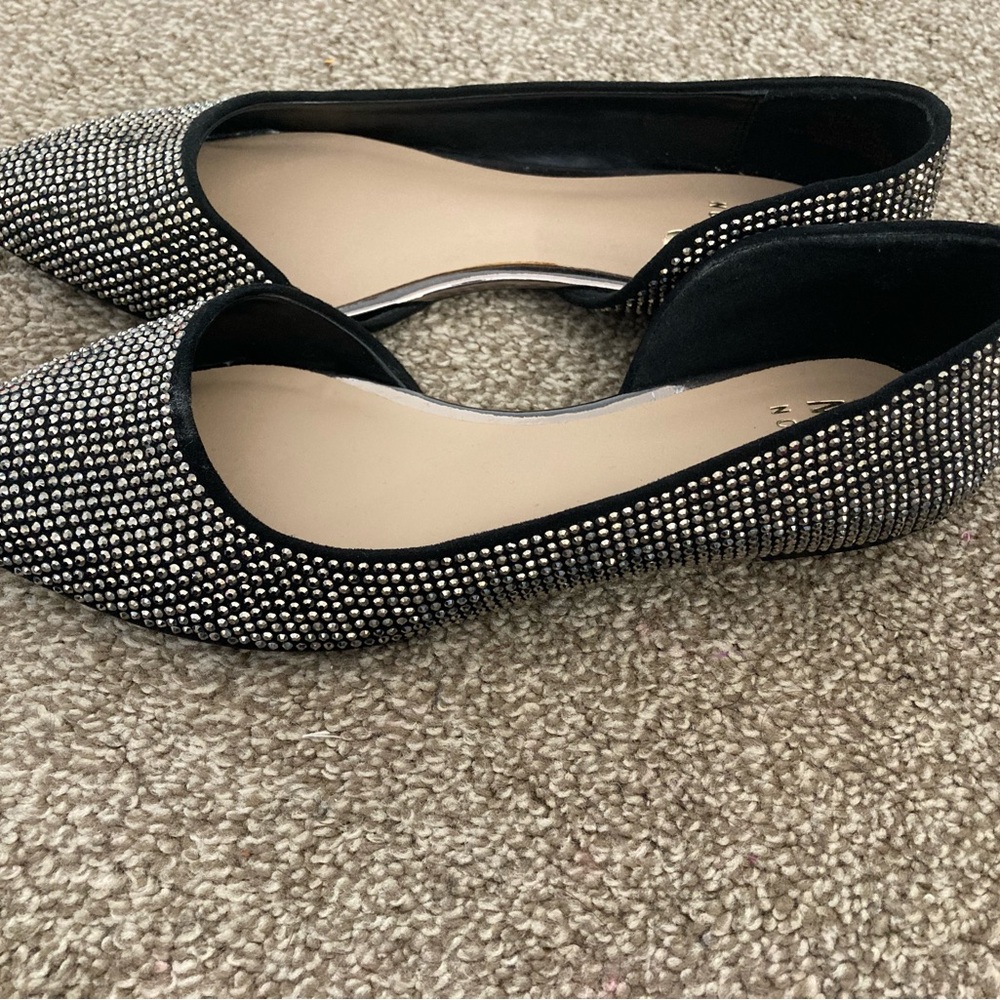 Mix No. 6 Black and Silver Sparkly Flats